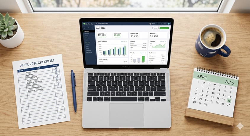 monthly bookkeeping checklist for service-based small businesses